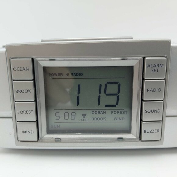 Timex T434S Triple Alarm Clock Radio AM-FM with 4 Nature Sounds Options and DST - Picture 4 of 10